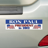 Ron Paul in 2012バンパーステッカー バンパーステッカー (車上)