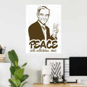 Ron Paul Peaceカスタマイズ可能ポスター ポスター (ホームオフィス)