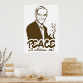 Ron Paul Peaceカスタマイズ可能ポスター ポスター (キッチン)