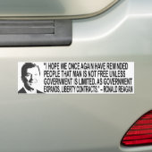 Ronalレーガンの引用文のバンパーステッカー バンパーステッカー (車上)