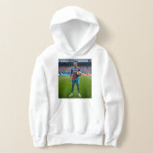  Ronaldo in a Teal and Red Striped Kit Holding a S (レイダウン)