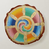 Rond Zen Kussen Levenswiel ラウンドクッション (裏面)