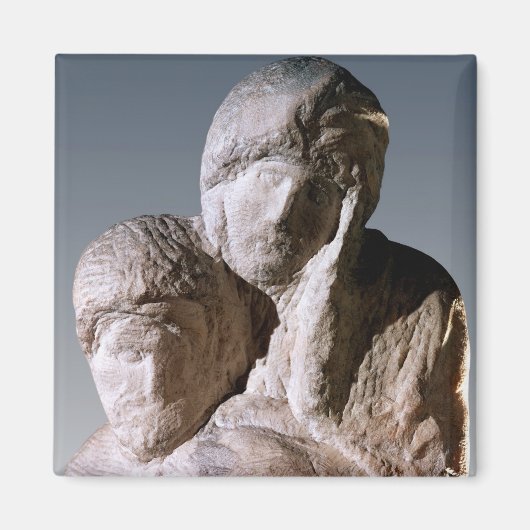 Rondanini Pieta、キリストの頭の詳細 マグネット (正面)