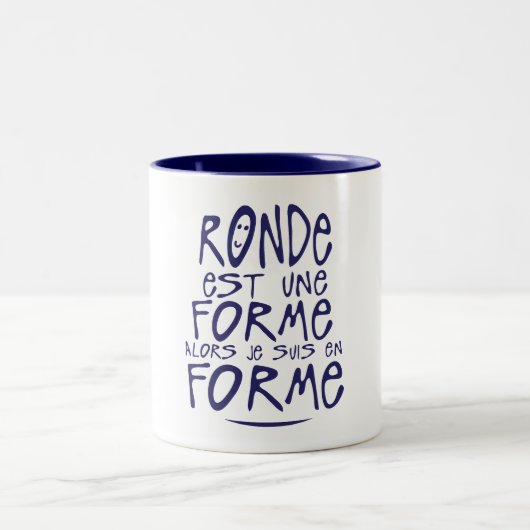 ronde est une forme alors citation ツートーンマグカップ (中央)