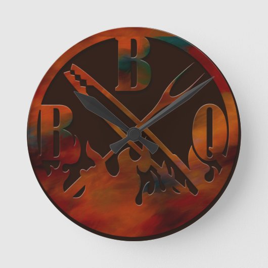 Ronde klok BBQ time ラウンド壁時計 (正面)