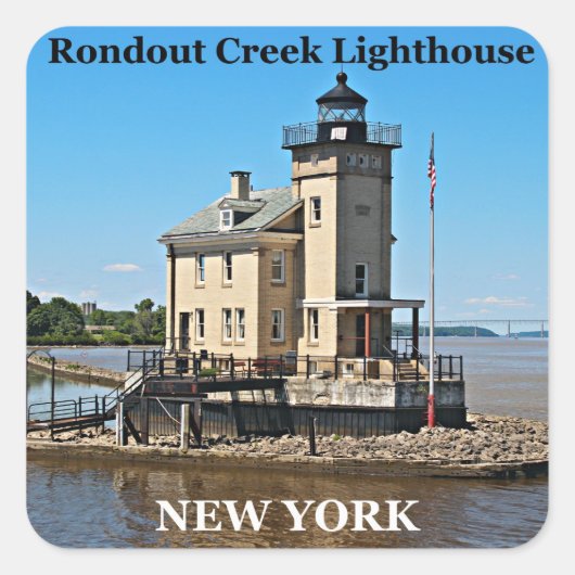Rondout Creek Light house, New York Stickers スクエアシール (正面)