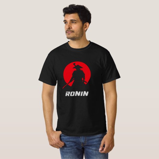 Ronin Samurai Japanese Warrior Tシャツ (正面フル)