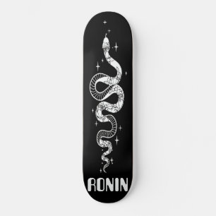 RONINSスネークプランホワイトアウト用リバーススケートボードデッキ スケートボード