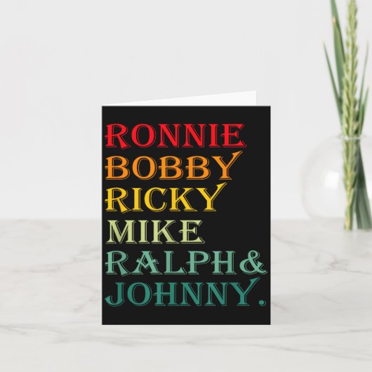 Ronnie Bobby Ricky Mike Ralph And Johnny カード (正面)