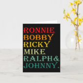 Ronnie Bobby Ricky Mike Ralph And Johnny カード (黄色い花)