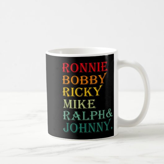 Ronnie Bobby Ricky Mike Ralph And Johnny  コーヒーマグカップ (右)