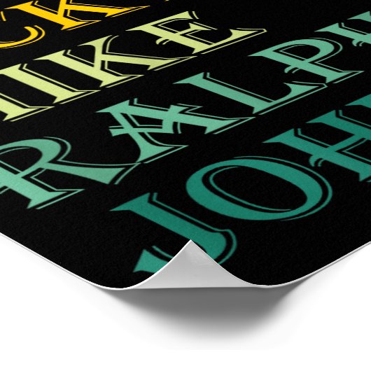 Ronnie Bobby Ricky Mike Ralph And Johnny  ポスター (角)