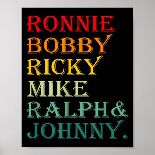 Ronnie Bobby Ricky Mike Ralph And Johnny ポスター (正面)