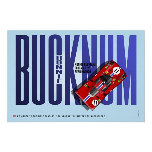 Ronnie Bucknum Ferrari 512S Tribute ポスター (正面)
