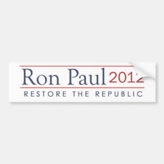 ronpaul_restore_the_republic 2012年 バンパーステッカー