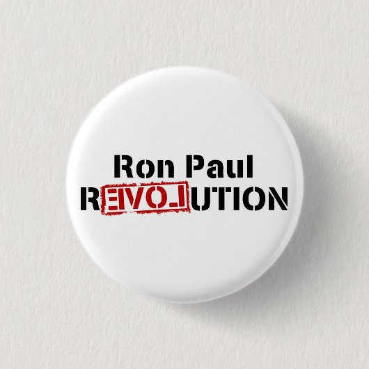 RonPaulrRevolution 缶バッジ (正面)