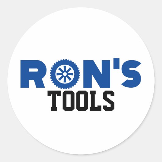 Ron's Tools クラシック Round Sticker ラウンドシール (正面)