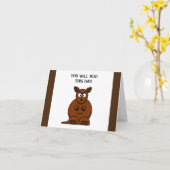 Roo this Day Kangaroo怒 Kidsアニメおもしろいー カード (黄色い花)