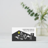 Roof Building With Handyman Tools 名刺 (スタンド正面)