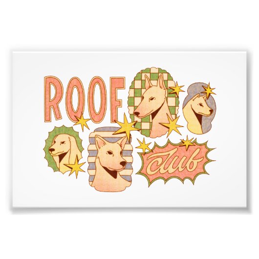 Roof Club / Dog Illustrations フォトプリント (正面)