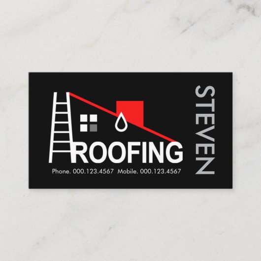 Roof Ladder Roofing Signage 名刺 (正面)