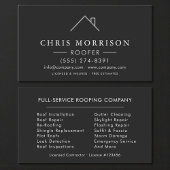  Roofer Black Silver Modern Roofing Company 名刺