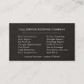  Roofer Black Silver Stone Slate Roofing Company 名刺 (裏面)