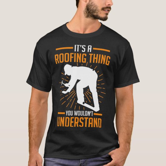 Roofer Construction Worker Gift Tシャツ (正面)