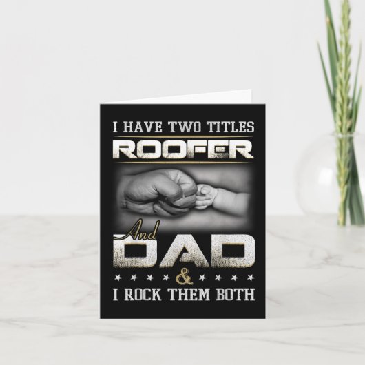 Roofer Dad Quote Design Roofing Apparel カード (正面)