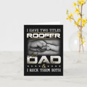 Roofer Dad Quote Design Roofing Apparel カード (黄色い花)