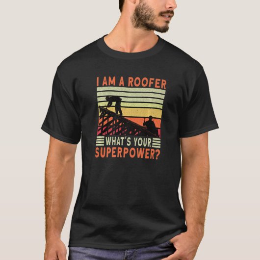 Roofer Dad Roofing Contractor Roofer Technician   Tシャツ (正面)