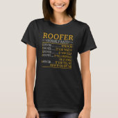 Roofer Dad Roofing Contractor Roofer Technician Tシャツ (正面)
