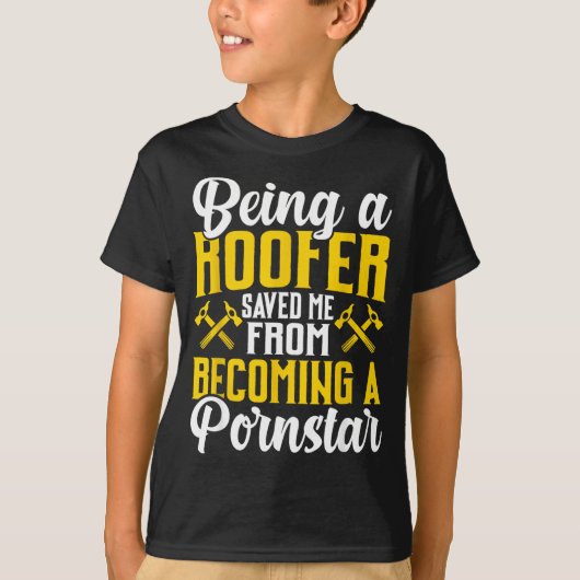 Roofer Funny Roofing Tee For Coworker Novelty  Tシャツ (正面)