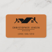 Roofer QR Code Burnt Orange Rounded 名刺 (正面)