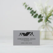 Roofer QR Code Roofing Business Gray Black 名刺 (スタンド正面)