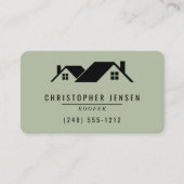 Roofer QR Code Sage Green Rounded 名刺 (正面)