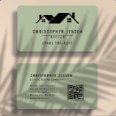 Roofer QR Code Sage Green Rounded 名刺