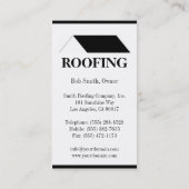 Roofer Roofing Contractor Company 名刺 (裏面)