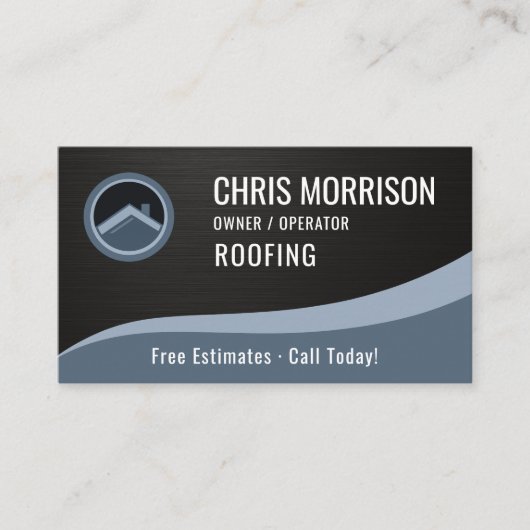 Roofer Roofing Metallic 名刺 (正面)