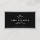 Roofer Roofing Service QR Code Contractor 名刺 (正面)