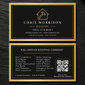 Roofer Roofing Service QR Code Professional 名刺