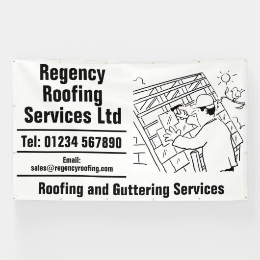 Roofing and Guttering Repairs 横断幕 (横)