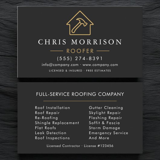 Roofing Black Gold 名刺