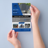 Roofing Business Blue チラシ (ハンドル)