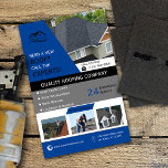 Roofing Business Blue チラシ<br><div class="desc">Designed for the roofing company owner,  manager or employee.  All text and photos are 100% customizable.  This product is a great way to promote  your business and generate sales.  By 1Bizchoice (rights reserved).</div>