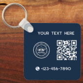 Roofing Company | Custom Logo Services キーホルダー (正面)