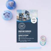 Roofing Company | Custom Logo Services チラシ (シングル)