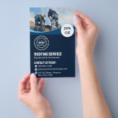 Roofing Company | Custom Logo Services チラシ (ハンドル)