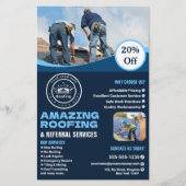 Roofing Company | Custom Logo Services チラシ (正面)