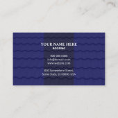 Roofing Contractor Professional Royal Blue Shingle 名刺 (裏面)
